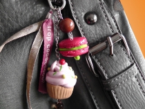 Bijoux de sac Cup Cake  ou porte-clé