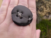 Bague Galet Design noir