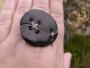 Bague Galet Design Noir